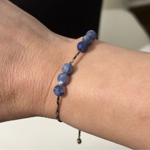 Alex and Ani precious threads sodalite adjustable bracelet 925 - Picture 3 of 12